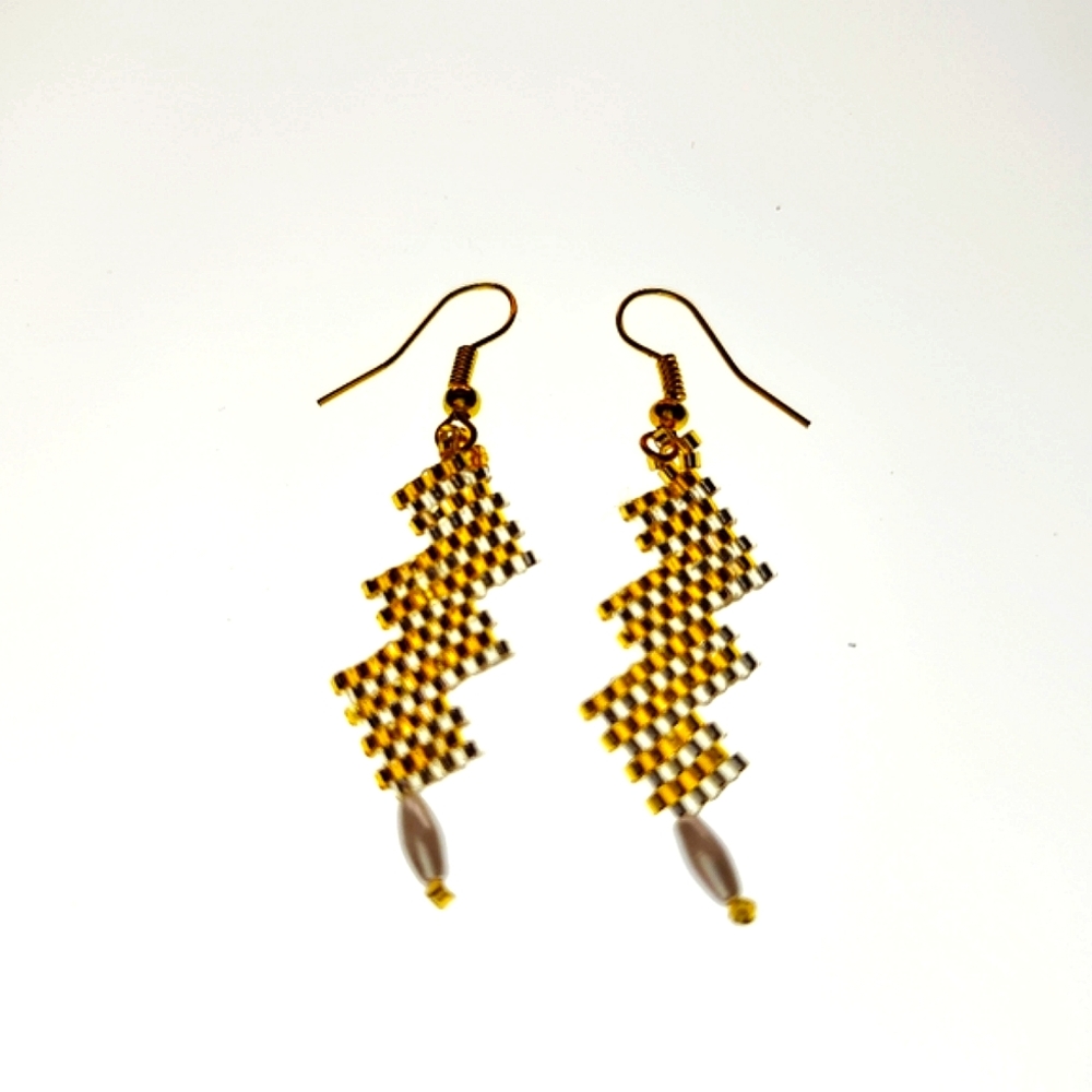 Handcrafted beaded earrings